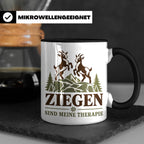 Ziegen Tasse Ziegen sind meine Therapie - Geschenk für Ziege – Schwarz [farbe:schwarz]