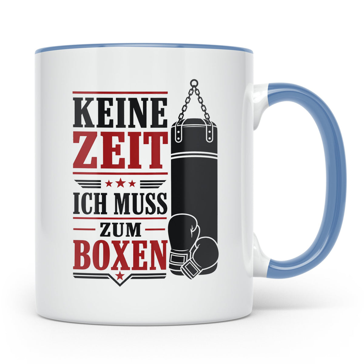 Boxen Tasse Keine Zeit ich muss zum Boxen - Geschenk für Box – Blau [farbe:blau]