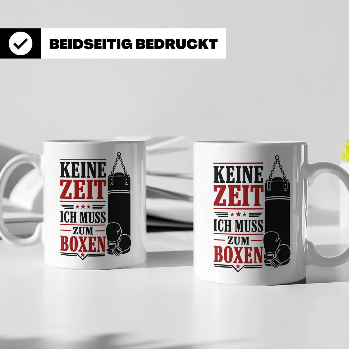 Boxen Tasse Keine Zeit ich muss zum Boxen - Geschenk für Box – Weiß [farbe:weiß]