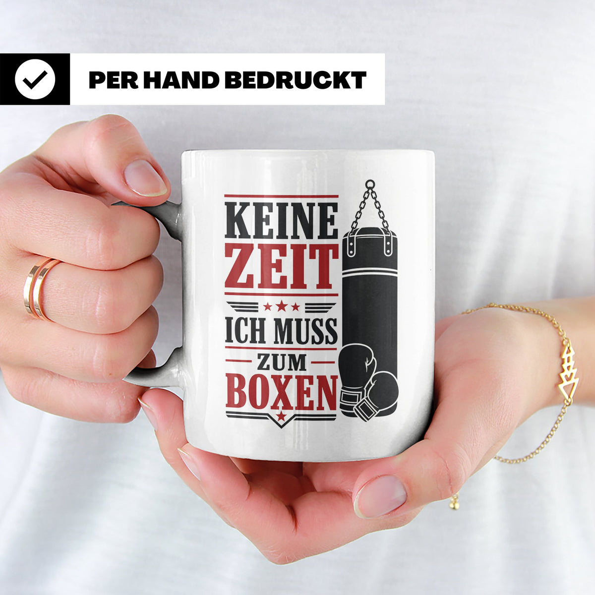 Boxen Tasse Keine Zeit ich muss zum Boxen - Geschenk für Box – Weiß [farbe:weiß]