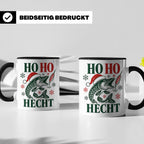 Hecht Tasse Ho Ho Hecht - Lustiges Geschenk für Angler Raubf – Schwarz [farbe:schwarz]