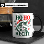 Hecht Tasse Ho Ho Hecht - Lustiges Geschenk für Angler Raubf – Schwarz [farbe:schwarz]
