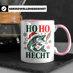Hecht Tasse Ho Ho Hecht - Lustiges Geschenk für Angler Raubf – Rosa [farbe:rosa]