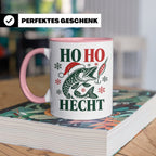 Hecht Tasse Ho Ho Hecht - Lustiges Geschenk für Angler Raubf – Rosa [farbe:rosa]