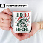 Hecht Tasse Ho Ho Hecht - Lustiges Geschenk für Angler Raubf – Rot [farbe:rot]