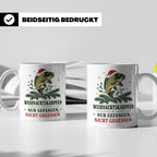 Karpfen Tasse Weihnachtskarpfen nur gefangen nicht gegessen  – Weiß [farbe:weiß]