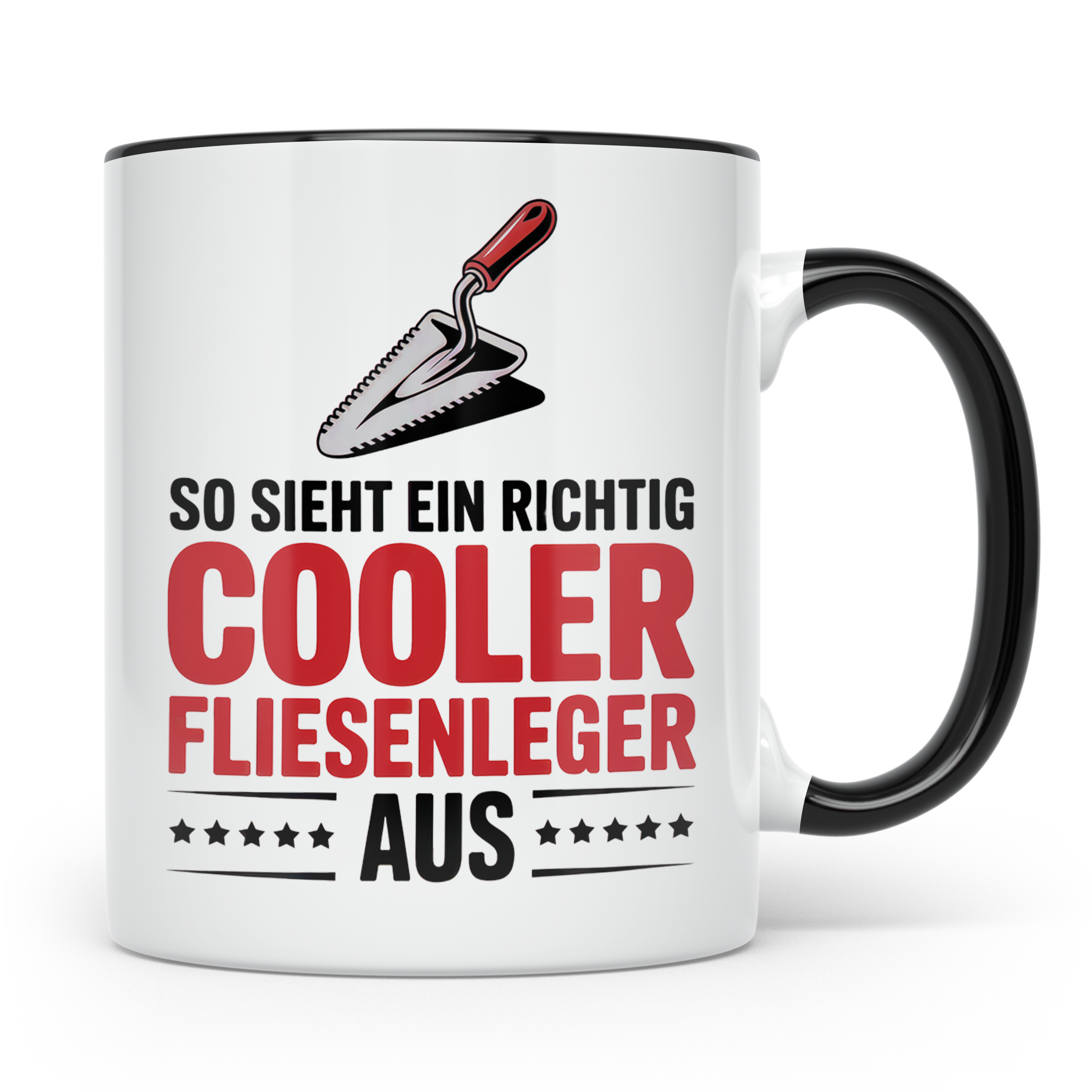 Fliesenleger Tasse - So sieht ein cooler Fliesenleger aus! G – Schwarz [farbe:schwarz]