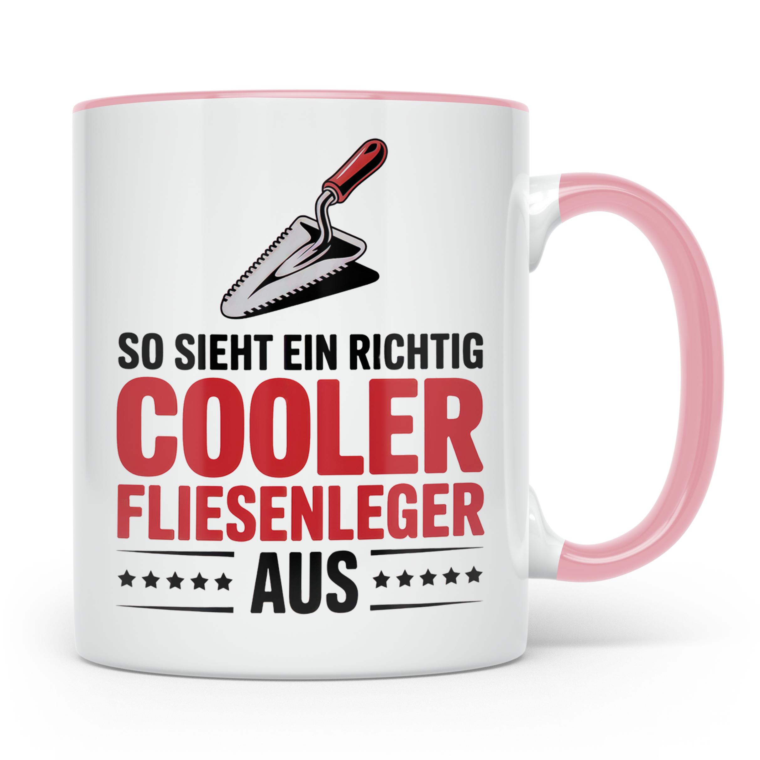 Fliesenleger Tasse - So sieht ein cooler Fliesenleger aus! G – Rosa [farbe:rosa]