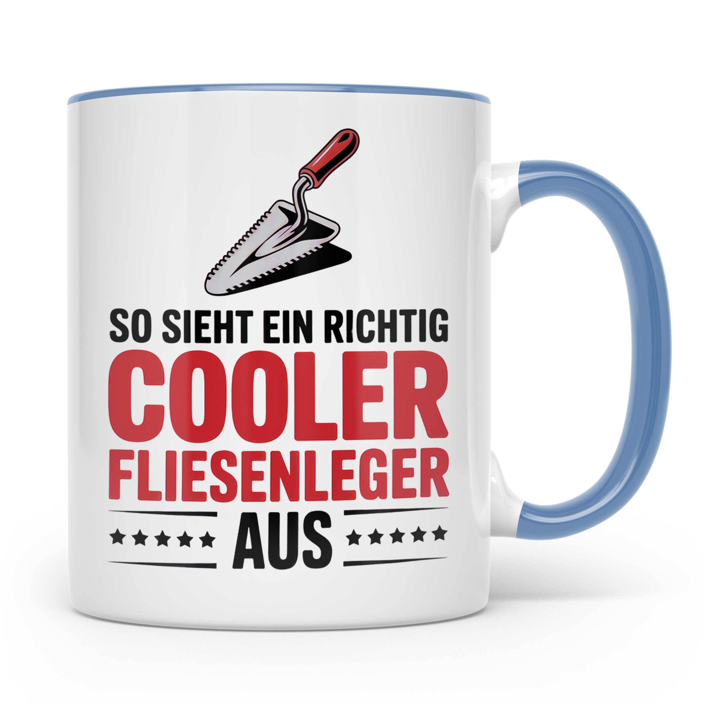 Fliesenleger Tasse - So sieht ein cooler Fliesenleger aus! G – Blau [farbe:blau]