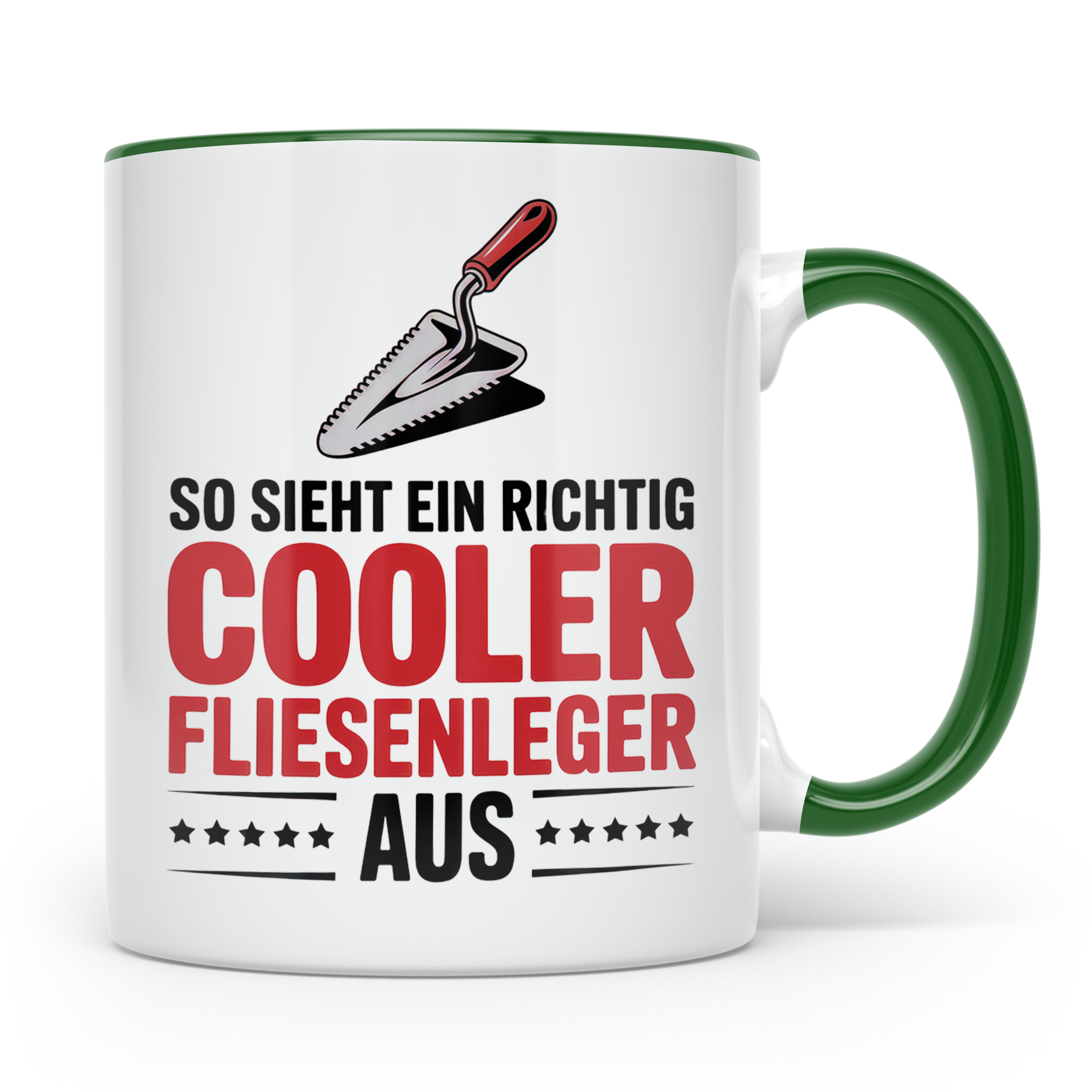 Fliesenleger Tasse - So sieht ein cooler Fliesenleger aus! G – Grün [farbe:grün]