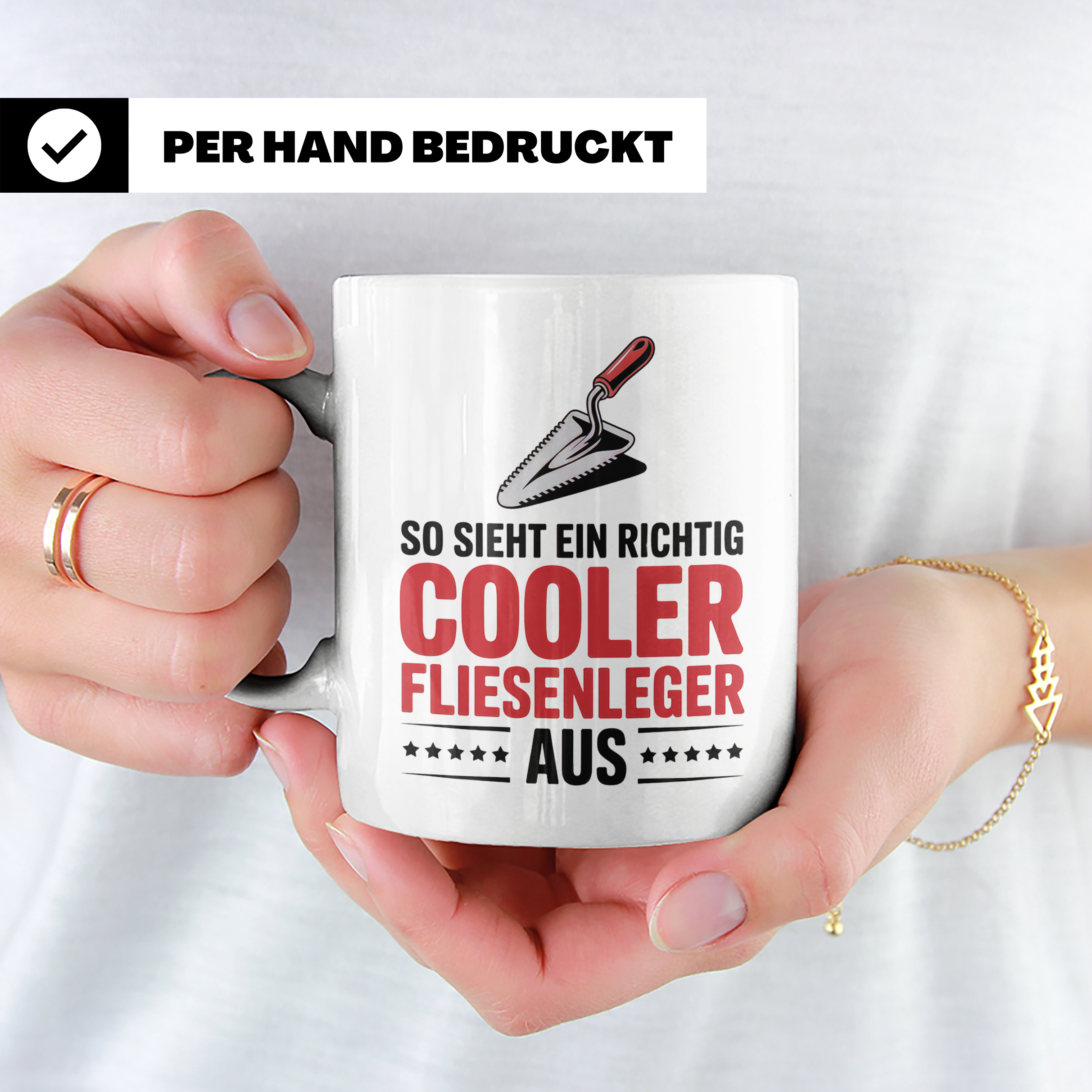Fliesenleger Tasse - So sieht ein cooler Fliesenleger aus! G – Weiß [farbe:weiß]