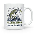 Hecht Tasse Hechtsaison ist im Winter - Geschenk für Hechtan – Weiß [farbe:weiß]