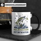 Hecht Tasse Hechtsaison ist im Winter - Geschenk für Hechtan – Schwarz [farbe:schwarz]