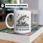 Hecht Tasse Hechtsaison ist im Winter - Geschenk für Hechtan – Weiß [farbe:weiß]
