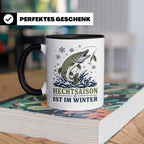 Hecht Tasse Hechtsaison ist im Winter - Geschenk für Hechtan – Schwarz [farbe:schwarz]