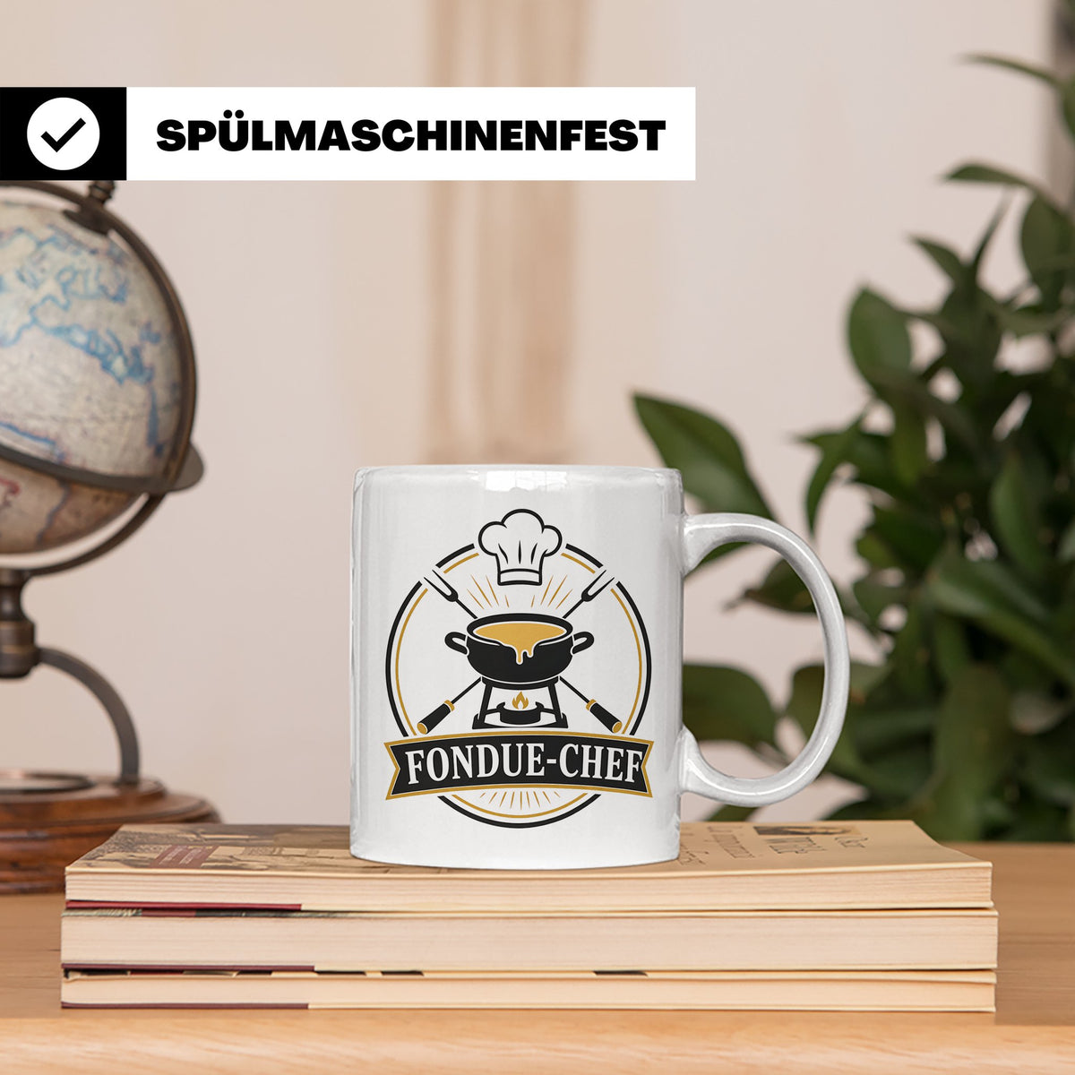 Fondue Tasse Fondue-Chef - Lustiges Geschenk für Gastgeber P – Weiß [farbe:weiß]