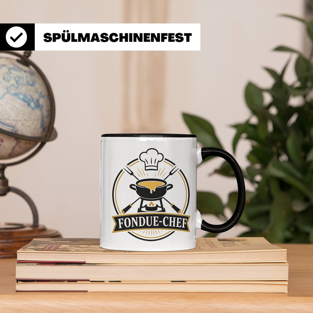 Fondue Tasse Fondue-Chef - Lustiges Geschenk für Gastgeber P – Schwarz [farbe:schwarz]
