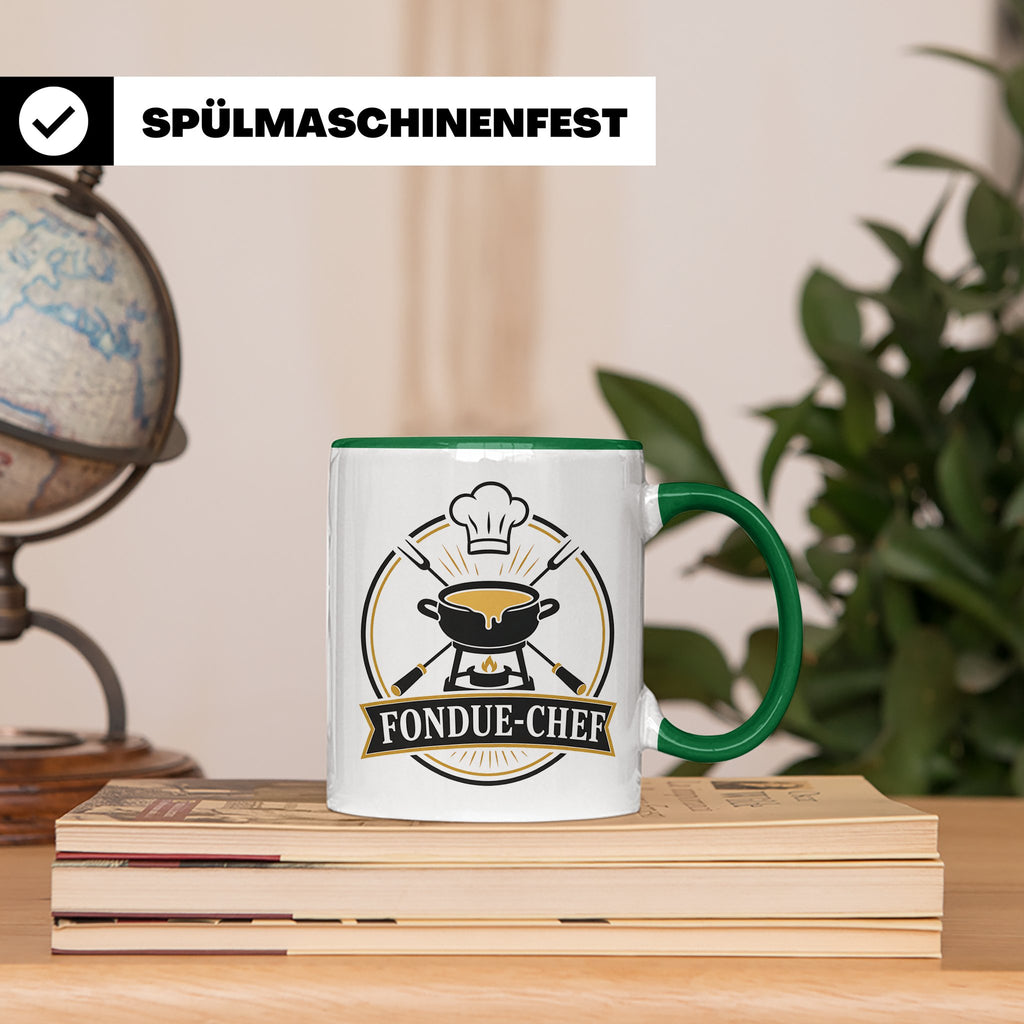Fondue Tasse Fondue-Chef - Lustiges Geschenk für Gastgeber P – Grün [farbe:grün]