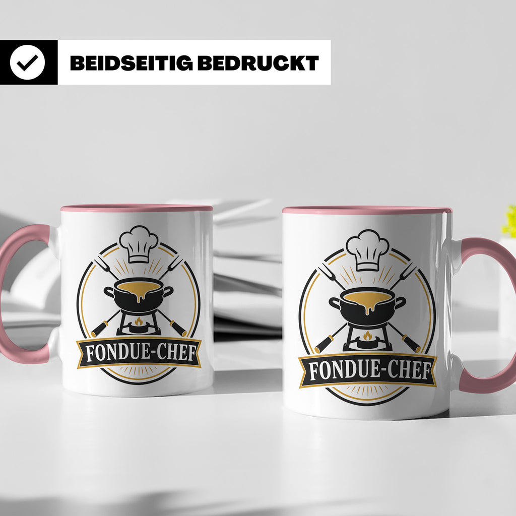 Fondue Tasse Fondue-Chef - Lustiges Geschenk für Gastgeber P – Rosa [farbe:rosa]