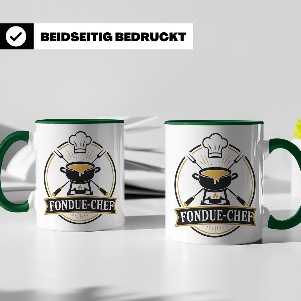 Fondue Tasse Fondue-Chef - Lustiges Geschenk für Gastgeber P – Grün [farbe:grün]