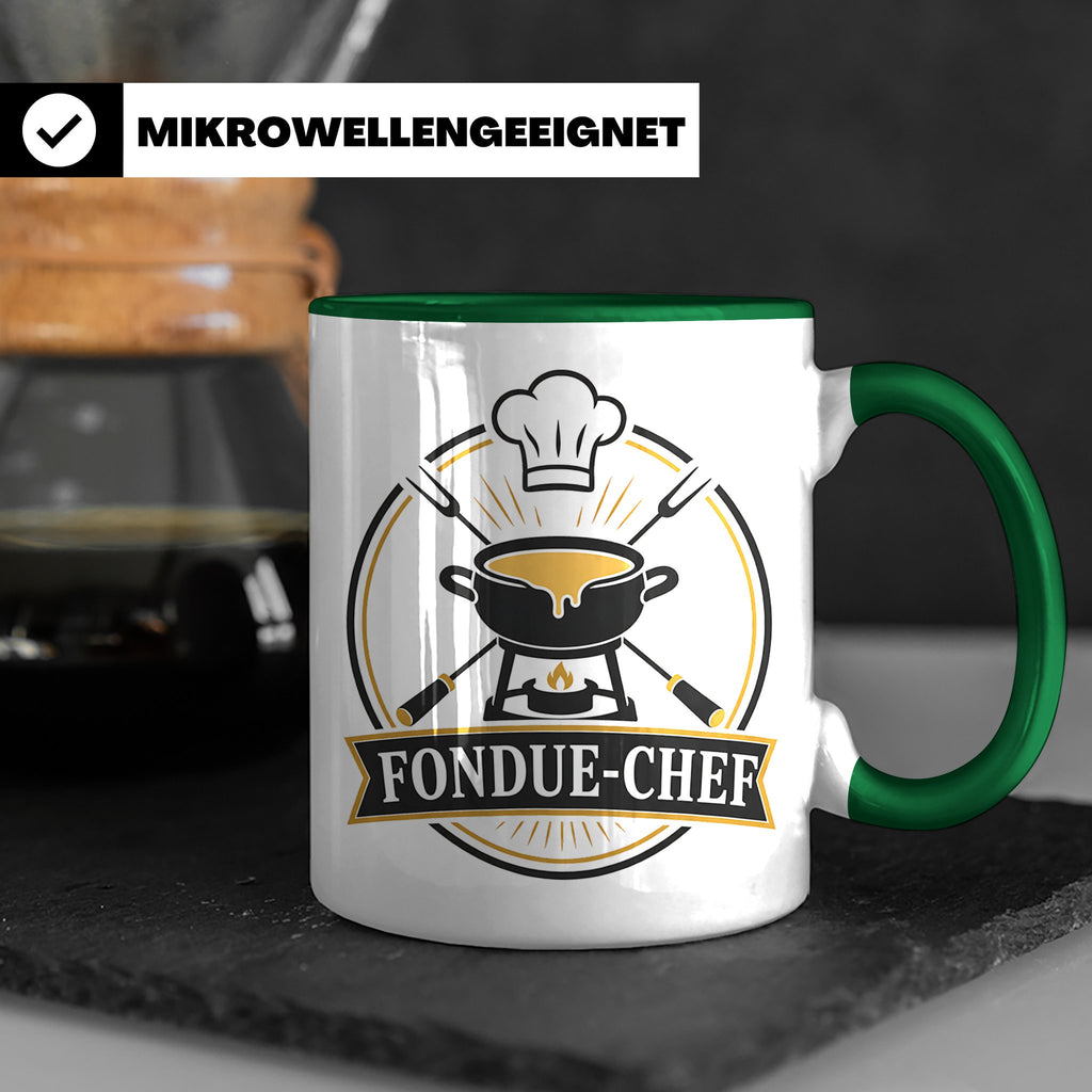 Fondue Tasse Fondue-Chef - Lustiges Geschenk für Gastgeber P – Grün [farbe:grün]