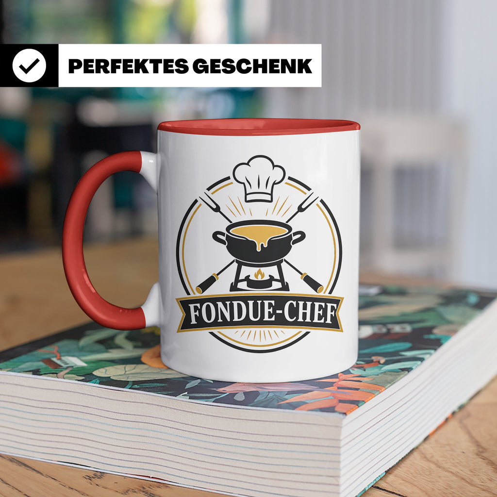 Fondue Tasse Fondue-Chef - Lustiges Geschenk für Gastgeber P – Rot [farbe:rot]