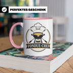 Fondue Tasse Fondue-Chef - Lustiges Geschenk für Gastgeber P – Rosa [farbe:rosa]