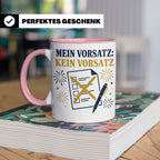 Silvester Tasse Mein Vorsatz kein Vorsatz - Lustiges Neujahr – Rosa [farbe:rosa]