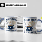 Neujahr Tasse Neues Jahr gleicher Kaffee - Lustiges Geschenk – Blau [farbe:blau]