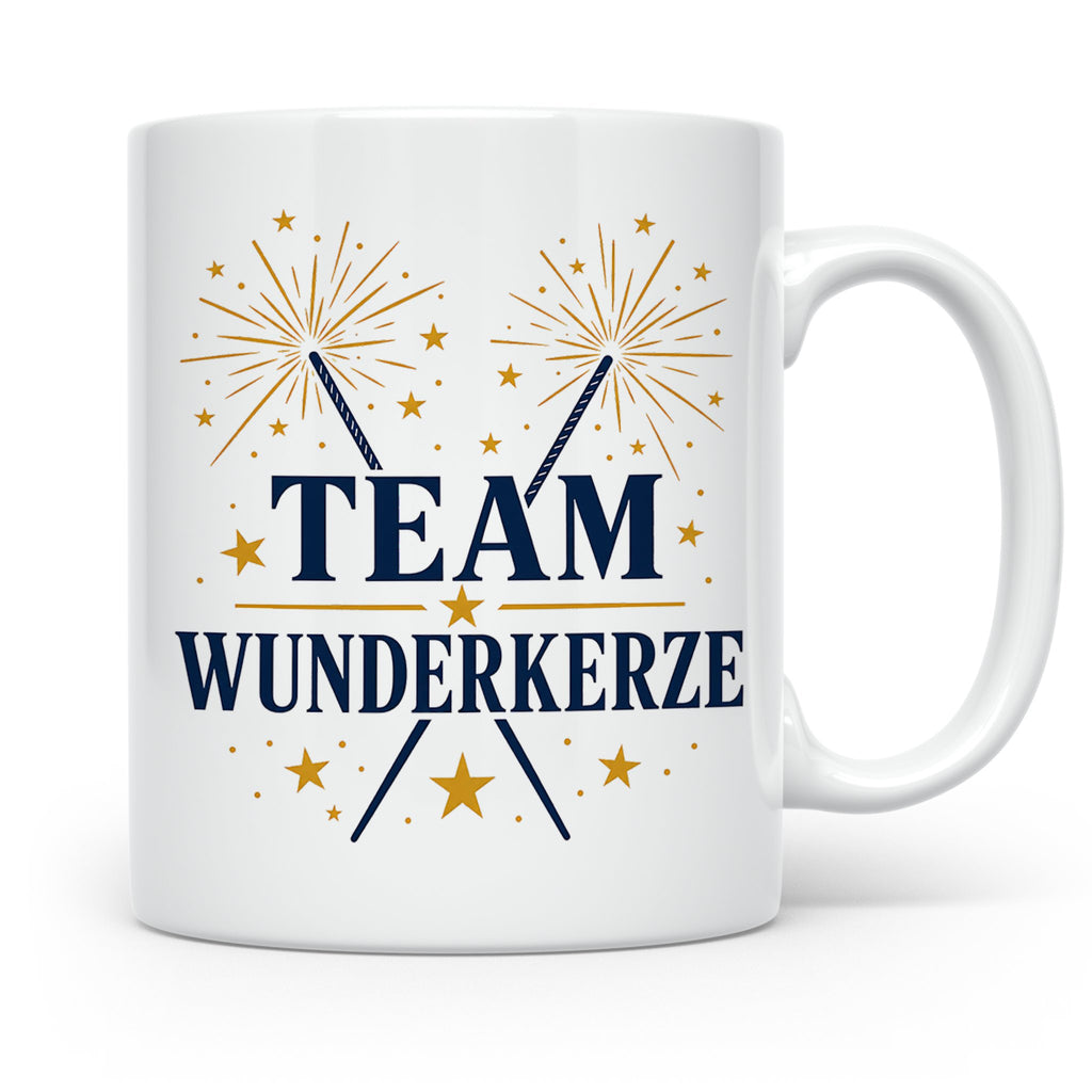 Silvester Tasse Team Wunderkerze - Geschenk für Familie Freu – Weiß [farbe:weiß]