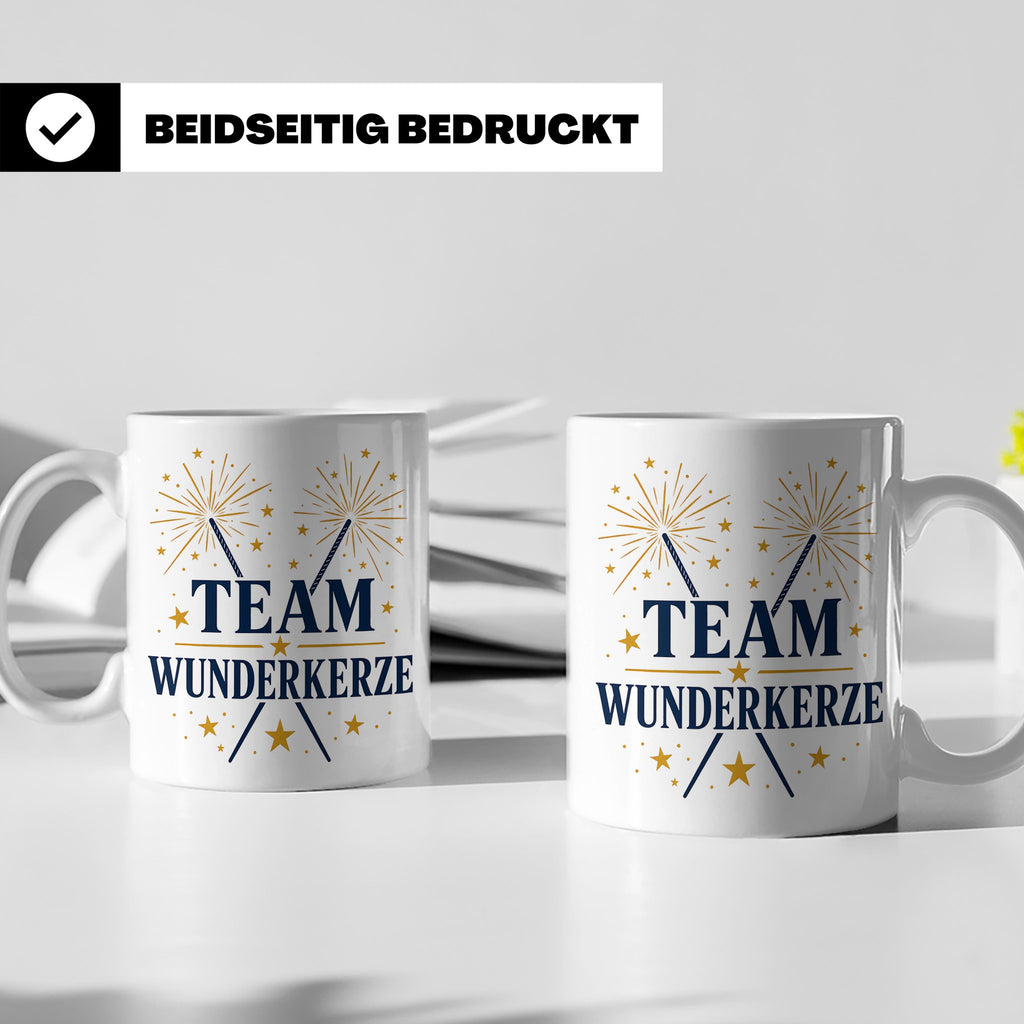 Silvester Tasse Team Wunderkerze - Geschenk für Familie Freu – Weiß [farbe:weiß]