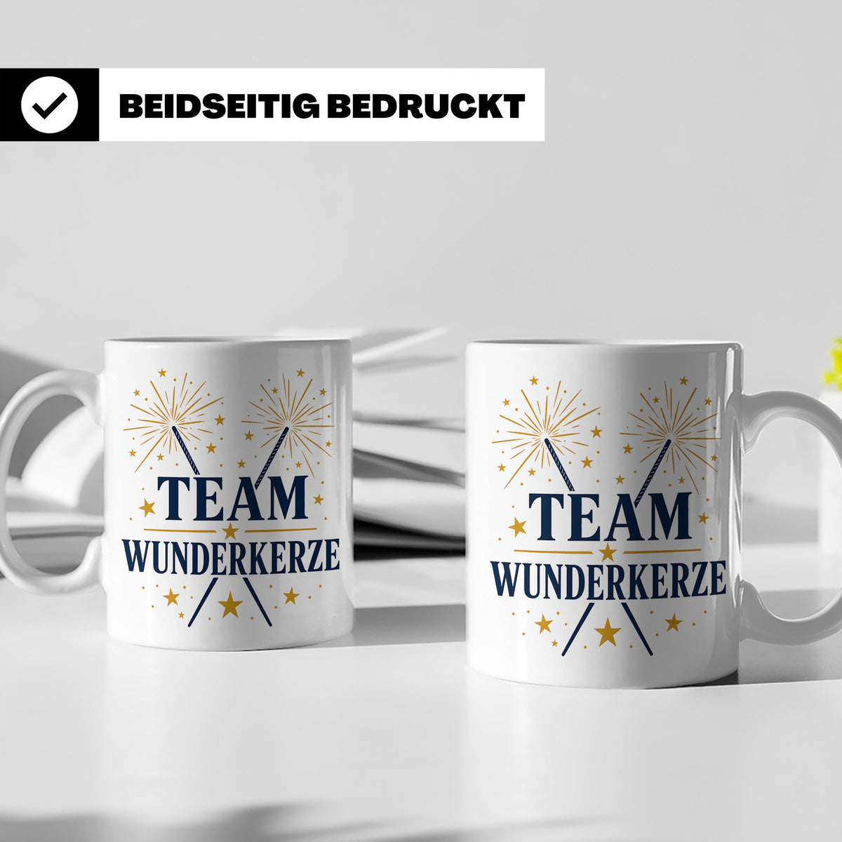 Silvester Tasse Team Wunderkerze - Geschenk für Familie Freu – Weiß [farbe:weiß]