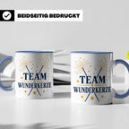 Silvester Tasse Team Wunderkerze - Geschenk für Familie Freu – Blau [farbe:blau]