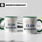 Silvester Tasse Team Wunderkerze - Geschenk für Familie Freu – Grün [farbe:grün]