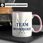 Silvester Tasse Team Wunderkerze - Geschenk für Familie Freu – Rosa [farbe:rosa]