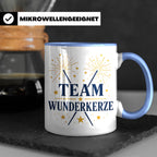 Silvester Tasse Team Wunderkerze - Geschenk für Familie Freu – Blau [farbe:blau]