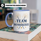 Silvester Tasse Team Wunderkerze - Geschenk für Familie Freu – Blau [farbe:blau]