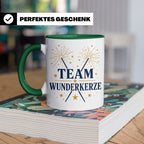 Silvester Tasse Team Wunderkerze - Geschenk für Familie Freu – Grün [farbe:grün]