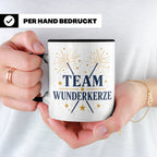 Silvester Tasse Team Wunderkerze - Geschenk für Familie Freu – Schwarz [farbe:schwarz]