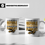 Flugzeug Tasse - Ich habe auch Gefühle Flugplatz Geschenkide – Weiß [farbe:weiß]