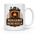 Kamin Tasse Mein Kamin meine Regeln - Lustiges Geschenk für  – Weiß [farbe:weiß]