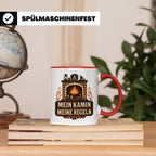 Kamin Tasse Mein Kamin meine Regeln - Lustiges Geschenk für  – Rot [farbe:rot]