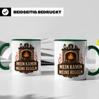 Kamin Tasse Mein Kamin meine Regeln - Lustiges Geschenk für  – Grün [farbe:grün]