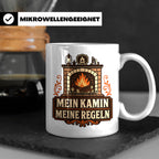 Kamin Tasse Mein Kamin meine Regeln - Lustiges Geschenk für  – Weiß [farbe:weiß]