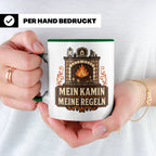 Kamin Tasse Mein Kamin meine Regeln - Lustiges Geschenk für  – Grün [farbe:grün]