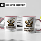 Holz hacken Tasse ist mein Workout - Lustiges Geschenk für H – Rosa [farbe:rosa]