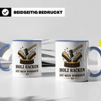 Holz hacken Tasse ist mein Workout - Lustiges Geschenk für H – Blau [farbe:blau]