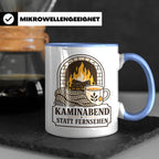 Kamin Tasse Kaminabend statt Fernsehen - Gemütliches Geschen – Blau [farbe:blau]