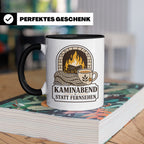 Kamin Tasse Kaminabend statt Fernsehen - Gemütliches Geschen – Schwarz [farbe:schwarz]