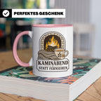 Kamin Tasse Kaminabend statt Fernsehen - Gemütliches Geschen – Rosa [farbe:rosa]